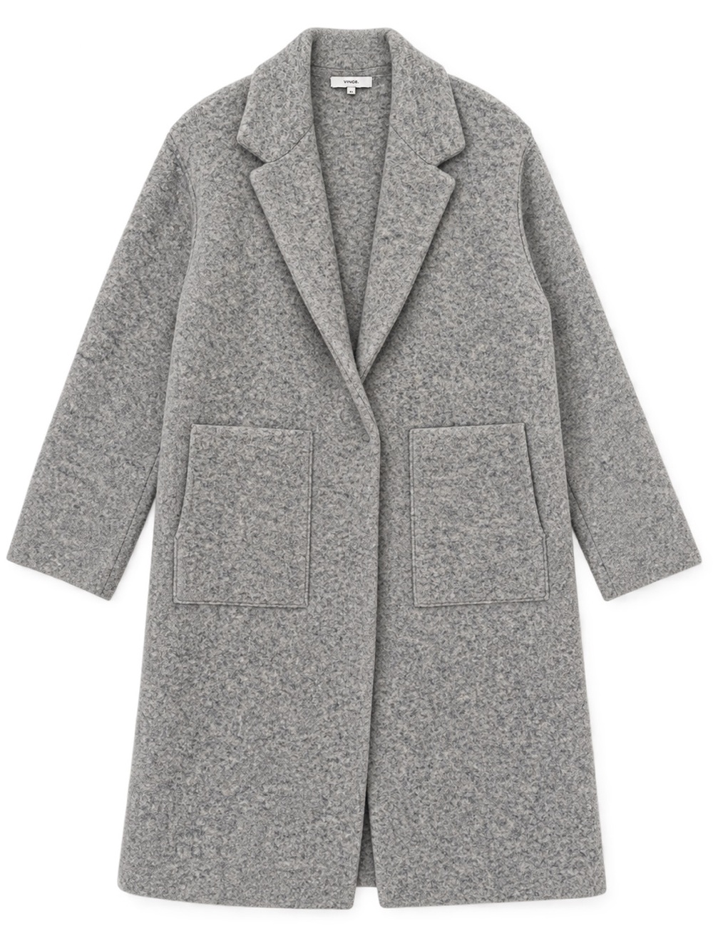 Vince Merino Wool & Alpaca Blend Oversized Sweater Coat | Heather Gray | S